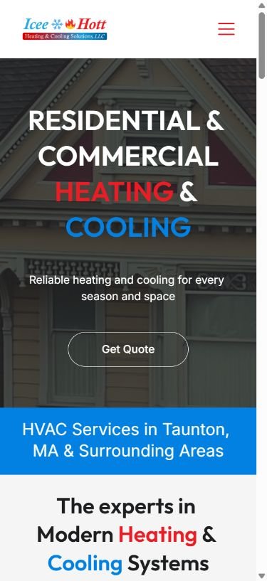 Icee Hott Solutions mobile website view